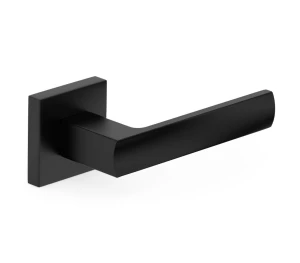 Türdrücker mit quadratischer Rosette Metal-Bud Ibiza K / Euforia - Schwarz Matt