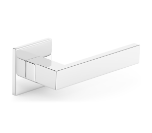 Quadratischer Türdrücker Metal-Bud Qubik K Fit - Chrom glänzend