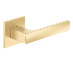 Türgriff mit quadratischer Rosette Metal-Bud Ibiza / Euforia Fit - Messing Matt