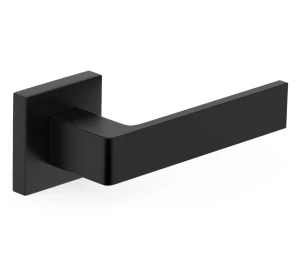 Türgriff mit quadratischer Rosette Metal-Bud Rumba K - Schwarz Matt