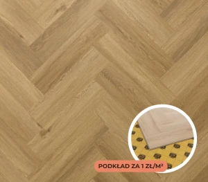 ARBITON Amaron Herringbone Vinylboden Eiche Bourbon + Unterlage für 1 € AKTION