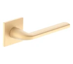 Türdrücker mit quadratischer Rosette Metal-Bud Rumba Fit - Messing Matt (1)